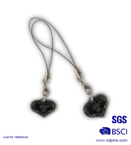 Metal Heart Shaped Couple Phone Strap for Lover Gift (KC-20)